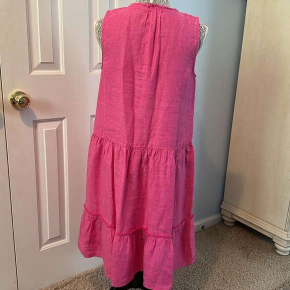 J McLaughlin linen dress - dark pink - Picture 2 of 5